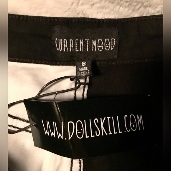 NWT Current Mood Love Sick Two Tone Wide Leg High Waist Cropped Jeans Sz Small - Picture 3 of 3